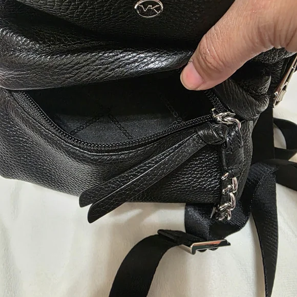 Michael Kors Black Leather Mini Backpack - Picture 5 of 6